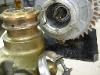 The pump and motor coupling.  The clamp ring is visible at the bottom.