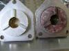 Underside of field sensor. New left and descaled right.
